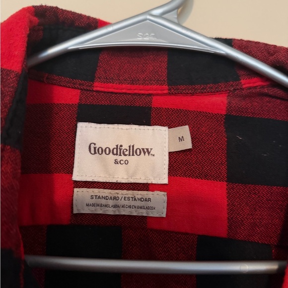 Goodfellow & Co Red and Black Plaid Shirt - Picture 3 of 3